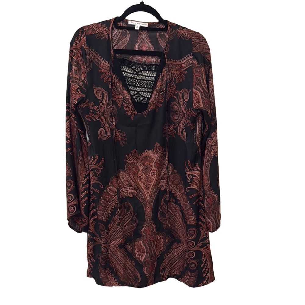 Flowers of Romance black paisley dress, medium 🔵